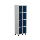Ver imagem 1 de Armário Guarda Volume Locker Roupeiro 8 Portas Aço Grp 502/8 Azul