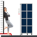 Ver imagem 6 de Armário Guarda Volume Locker Roupeiro 8 Portas Aço Grp 502/8 Azul