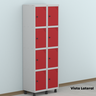 Armário Guarda Volume Locker Roupeiro 8 Portas Aço GRP 502/8  - 17