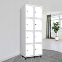Ver imagem 4 de Armário Guarda Volume Locker Roupeiro 8 Portas Aço Grp 502/8 Branco/Cinza