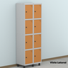 Armário Guarda Volume Locker Roupeiro 8 Portas Aço GRP 502/8  - 17