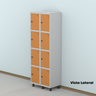 Armário Guarda Volume Locker Roupeiro 8 Portas Aço GRP 502/8  - 16