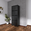 Ver imagem 1 de Armário Locker Roupeiro 8 Portas Aço Grp 502/8 Preto