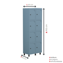 Ver imagem 5 de Armário Locker Roupeiro 8 Portas Aço GRP 502/8