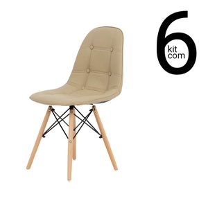 Kit 6 Cadeiras Eames Dsw Botonê - Fendi