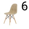 Kit 6 Cadeiras Eames Dsw Botonê - Fendi - 1