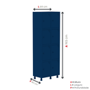 Ver imagem 5 de Armário Locker Roupeiro 8 Portas Aço Grp 502/8 Azul/Del Rey