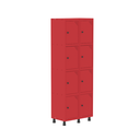 Ver imagem 1 de Armário Guarda Volume Locker Roupeiro 8 Portas Aço Grp 502/8 Cinza/Azul Del Rey
