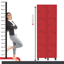 Ver imagem 6 de Armário Guarda Volume Locker Roupeiro 8 Portas Aço GRP 502/8 