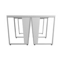 Ver imagem 5 de Mesa de Trabalho para Escritório Industrial sem Gavetas MDP 240cm Cinza F5 Office