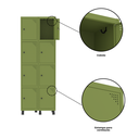 Ver mais imagens de Armário Locker Roupeiro 8 Portas Aço GRP 502/8
