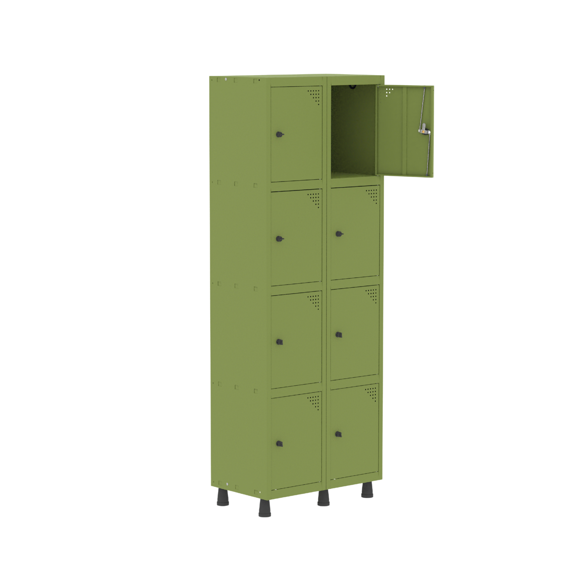GREENGREEN ラキドロトレカ Armário Locker Roupeiro 8 Portas Aço Grp 502/8 Verde/Miró