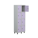 Ver imagem 3 de Armário Guarda Volume Locker Roupeiro 8 Portas Aço Grp 502/8 Cinza