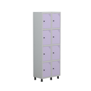 Ver imagem 1 de Armário Guarda Volume Locker Roupeiro 8 Portas Aço Grp 502/8 Cinza