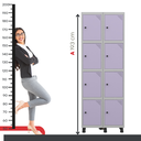 Ver imagem 6 de Armário Guarda Volume Locker Roupeiro 8 Portas Aço Grp 502/8 Cinza