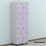 Armário Guarda Volume Locker Roupeiro 8 Portas Aço GRP 502/8  - 17