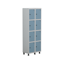Ver imagem 1 de Armário Guarda Volume Locker Roupeiro 8 Portas Aço Grp 502/8 Azul