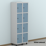 Armário Guarda Volume Locker Roupeiro 8 Portas Aço GRP 502/8  - 17