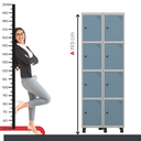 Ver imagem 6 de Armário Guarda Volume Locker Roupeiro 8 Portas Aço GRP 502/8 