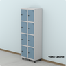 Armário Guarda Volume Locker Roupeiro 8 Portas Aço GRP 502/8  - 16