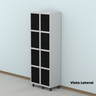 Armário Guarda Volume Locker Roupeiro 8 Portas Aço GRP 502/8  - 16