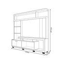 Ver imagem 4 de Home Estante Rio 210cm Tv até 65 com Prateleiras Mdp/hdf Nogueira/offwhite G11 - Gran Belo