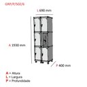 Ver imagem 5 de Armário Roupeiro 6 Portas Aço GRP 502/6 