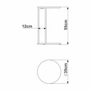 Ver imagem 2 de Mesa Lateral Orgânica Apoio Sofá 35cm Chanfrada Pé Madeira Móvel na Caixa