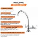 Ver imagem 3 de Torneira Cozinha Bancada Essence para Filtro 1/4 de Volta 27243 Meber - Cromado