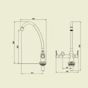 Ver imagem 5 de Torneira Cozinha Bancada Essence para Filtro 1/4 de Volta 27243 Meber - Cromado