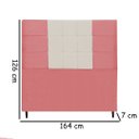 Ver imagem 2 de Cabeceira Estofada Box Casal Queen Size Encosto para Cama Maveric 164x126 Cm Composê Rosa/bege