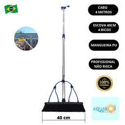 Vassoura Para Lavar Placa Solar 40cm Com Cabo Telescópico 4M - 2