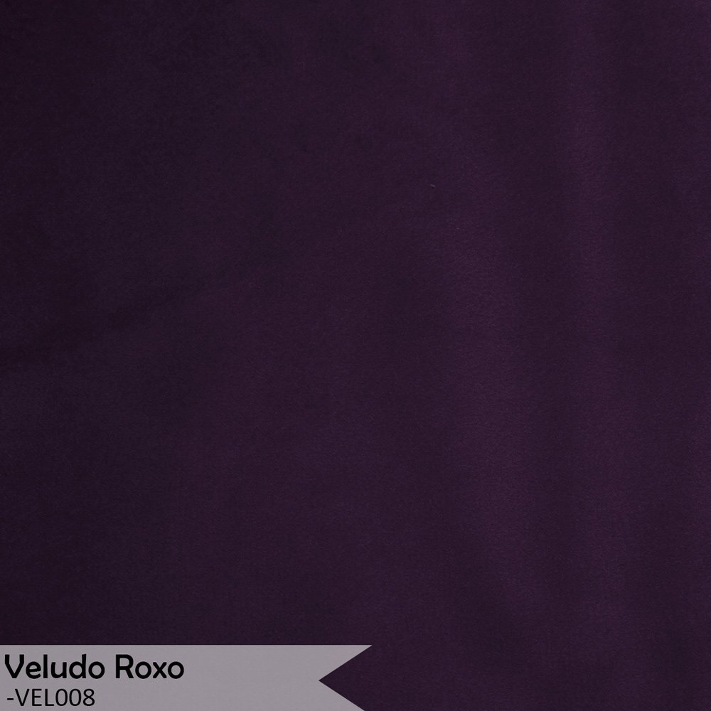 Kit 2 Poltronas Decorativa Sala de Estar Luana Base Preta Veludo Roxo - Montanaris Decor Md Montanar - 5