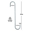 Ver imagem 2 de Gancho S Grande para Pendurar Plantas 40cm - 3peças