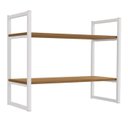 Ver imagem 1 de Estante Nicho 2 Prateleiras 72 Cm Li008 Canela Branco Kpb