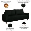 Ver imagem 3 de Sofá Decorativo Sala de Estar Metropole 3 Lugares 220cm Couro Verde - Mozzelar
