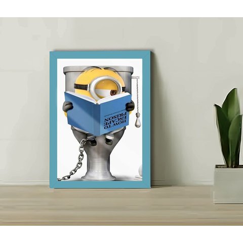 Quadro Decorativo Filme Infantil Sala Quarto +vidro 33x25 A4:azul