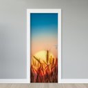 Ver imagem 2 de Adesivo de Porta - Pôr do Sol e Trigos