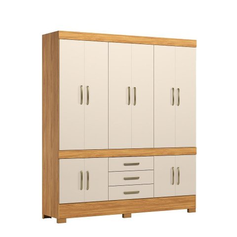 Guarda Roupa Casal 10 Portas New Murano Cinamon Off White - Demóbile
