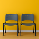 Ver imagem 1 de Kit 2 Cadeiras Iso Fixa Empilhável Escola Igreja Salão:cinza