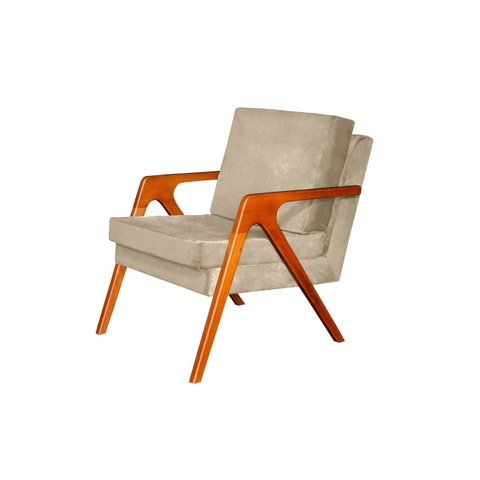 Poltrona decorativa Mona Luxo Dora Bela - 0119