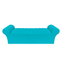 Ver imagem 1 de Recamier Baú Calçadeira Chaise Quarto Solteiro 90cm Barcelona:suede Azul Tiffany