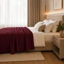 Ver imagem 3 de Cobertor Manta Fio de Ouro Casal 190x210 Toque Macio Luxo Decorativa Vinho