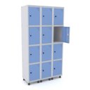 Ver imagem 1 de Armário Guarda Volume Locker Roupeiro 12 Portas Aço Grp 503/12 Azul/Cinza/Dali