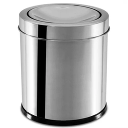 Lixeira Inox com Tampa 3,2l Basculante 17cm Brinox Decorline 3032 201 Cr - 1
