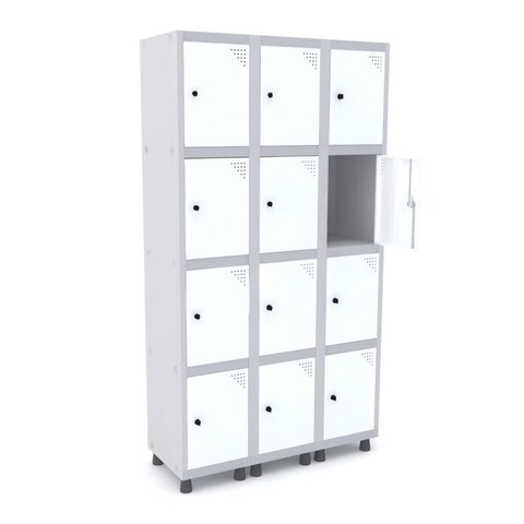 Armário Guarda Volume Locker Roupeiro 12 Portas Aço GRP 503/12 
