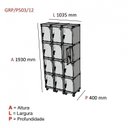 Ver imagem 3 de Armário Guarda Volume Locker Roupeiro 12 Portas Aço Grp 503/12 Laranja