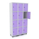 Ver imagem 1 de Armário Guarda Volume Locker Roupeiro 12 Portas Aço Grp 503/12 Cinza