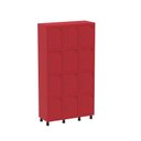 Ver imagem 3 de Armário Guarda Volume Locker Roupeiro 12 Portas Aço Grp 503/12 Vermelho