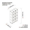 Ver imagem 4 de Armário Guarda Volume Locker Roupeiro 12 Portas Aço GRP 503/12